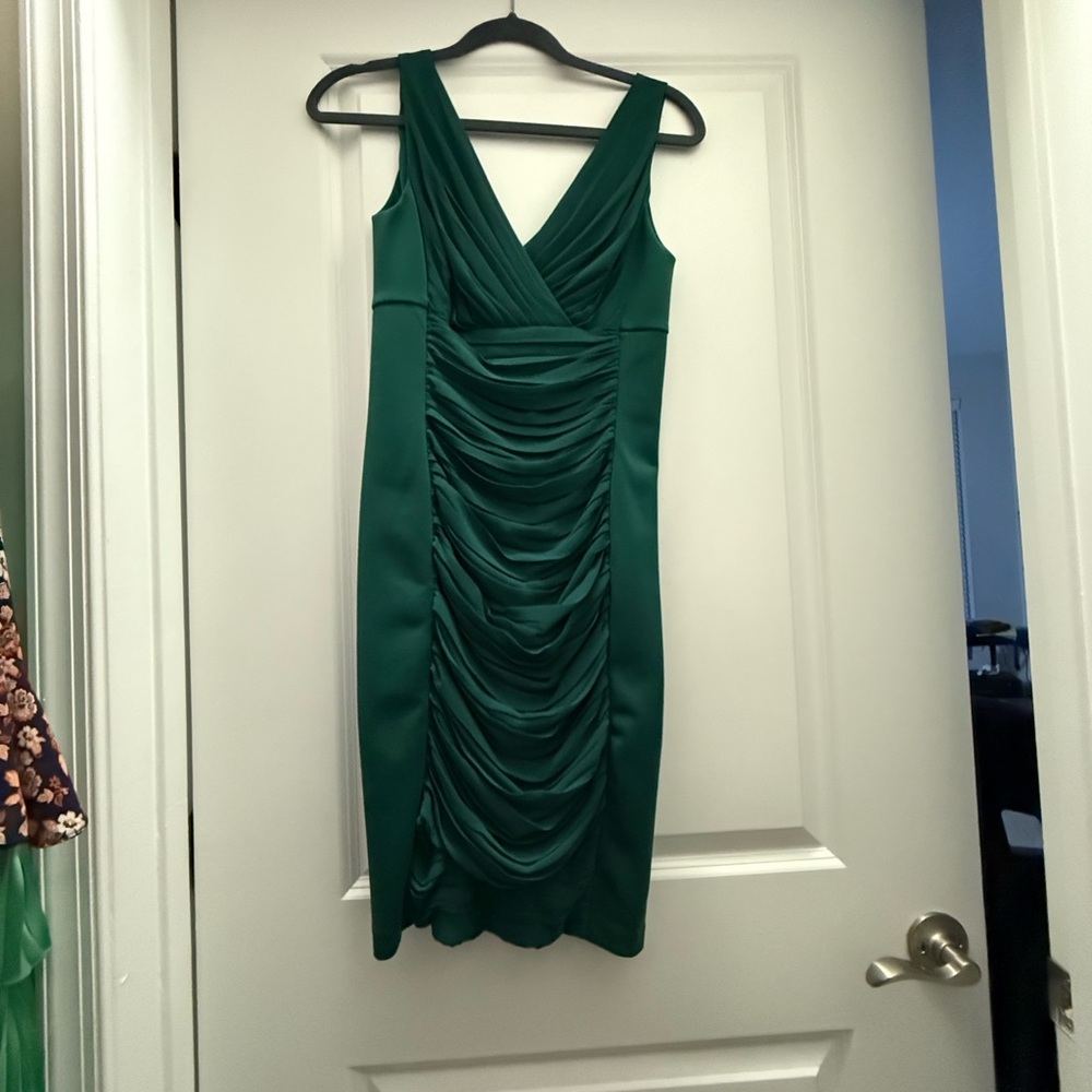 Elegant Green WHBM Sleeveless Dress